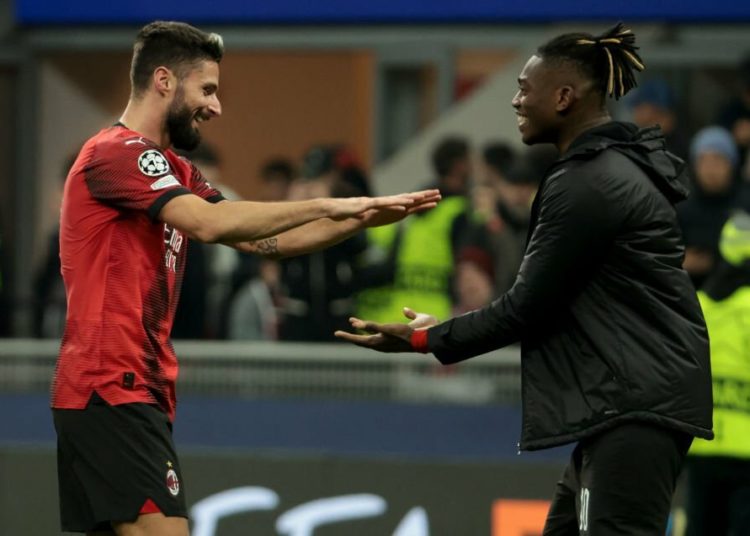 Olivier Giroud Rafael Leao AC Milan
