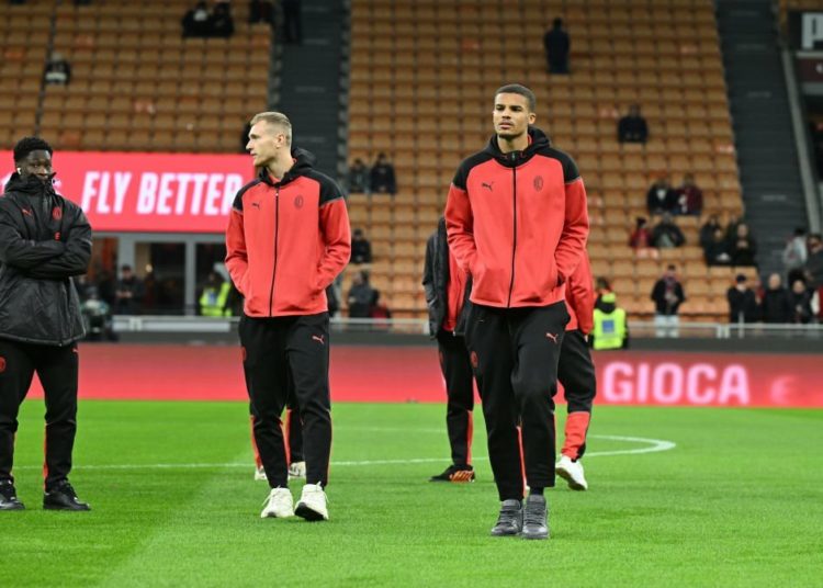 AC Milan players Malick Thiaw and Tommaso Pobega