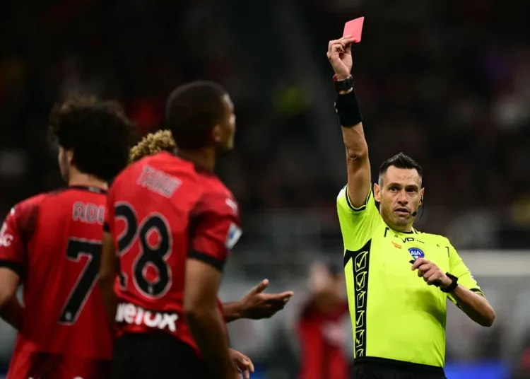 AC Milan red card