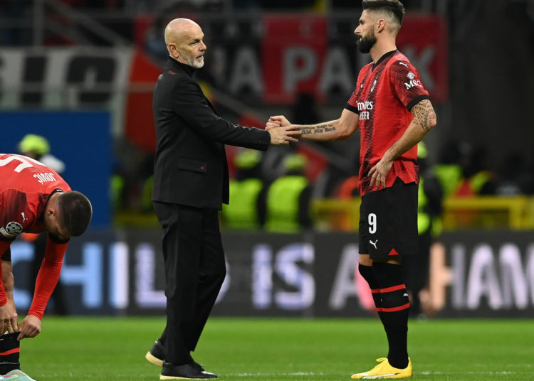 Stefano Pioli Olivier Giroud AC Milan