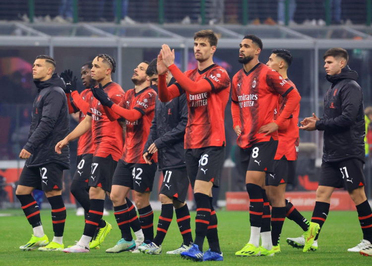 AC Milan players looking dejected