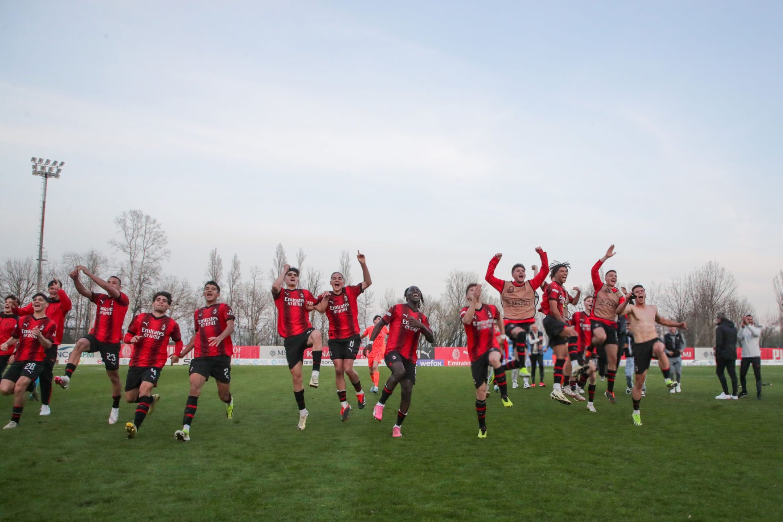 AC Milan Primavera players celebrate