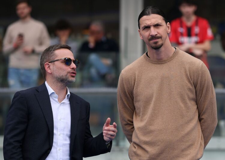 Giorgio Furlani and Zlatan Ibrahimovic (AC Milan)