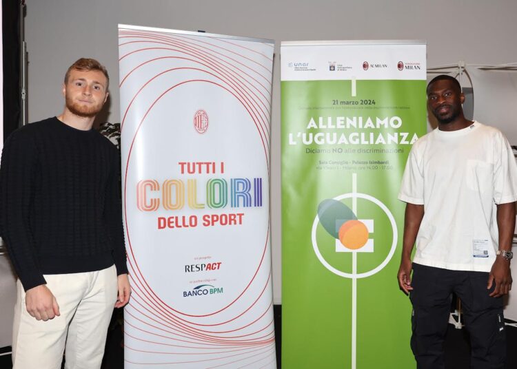 AC Milan defender Fikayo Tomori speaks out during Club’s All the Colours of Sport event to mark International Day for the Elimination of Racial Discrimination
