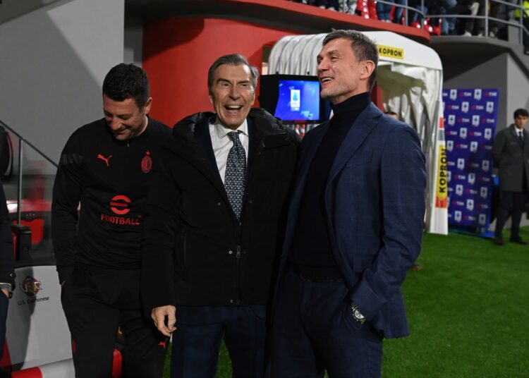 Ariedo Braida and Paolo Maldini (AC Milan)