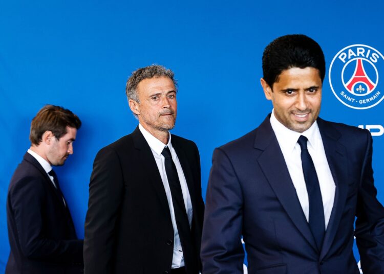 PSG - Al Khelaifi and Luis Enrique