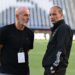 Massimiliano Allegri of Juventus and Stefano Pioli of AC Milan