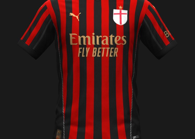 AC Milan kit design by Footyheadlines