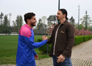 Zlatan Ibrahimovic, Theo Hernandez (AC Milan via Getty Images)