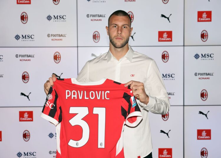 Strahinja Pavlovic (AC Milan via Getty Images)