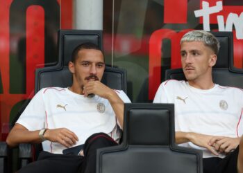 Alexis Saelemaekers and Ismael Bennacer (AC Milan via Getty Images)