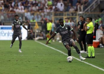 Fikayo Tomori during the Serie A 2024-2025 match between Parma and Milan in Parma, Italy, on August 24, 2024 (Photo by Loris Roselli/NurPhoto via Getty Images).