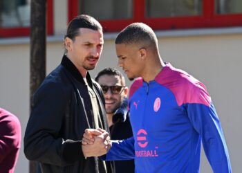 Malick Thiaw Zlatan Ibrahimovic AC Milan ميلان تشاو إبراهيموفيتش