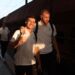Luka Jovic and Strahinja Pavlovic arrive at Parma station on August 23, 2024 in Parma, Italy. (Photo by Claudio Villa/AC Milan via Getty Images)