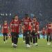 The Rossoneri players at the end of the Serie match between Lazio and Milan at Stadio Olimpico on August 31, 2024 in Rome, Italy. (Photo by Claudio Villa/AC Milan via Getty Images)
