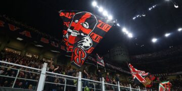 AC Milan fans during match at San Siro against Liverpool on September 17, 2024