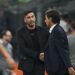 Inter's Simone Inzaghi and Paulo Fonseca of AC Milan