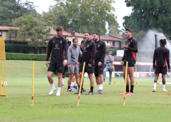 Players at Milanello