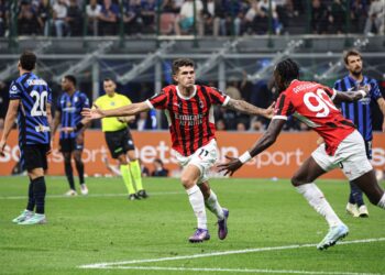 Christian Pulisic and Tammy Abraham (AC Milan via Getty Images)