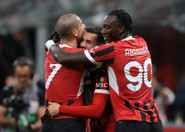 Tammy Abraham Alvaro Morata Theo Hernandez AC Milan