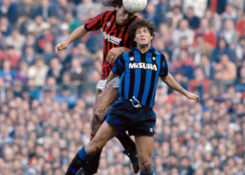 Mark Hateley goal in derby vs Inter (Photo credit: AC Milan on Twitter/X)