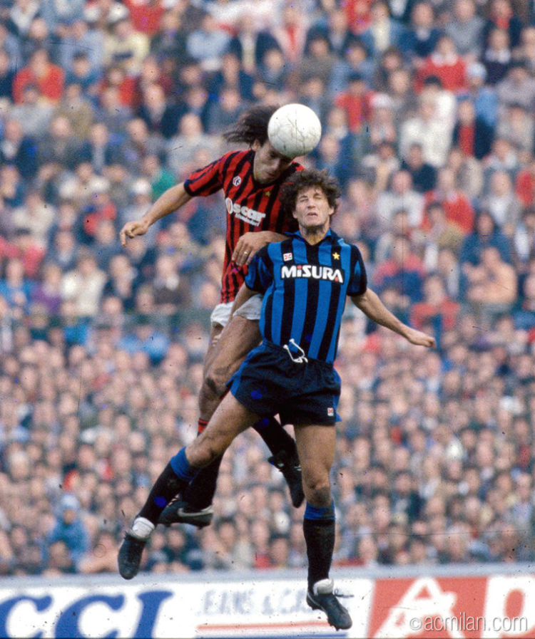 Mark Hateley goal in derby vs Inter (Photo credit: AC Milan on Twitter/X)