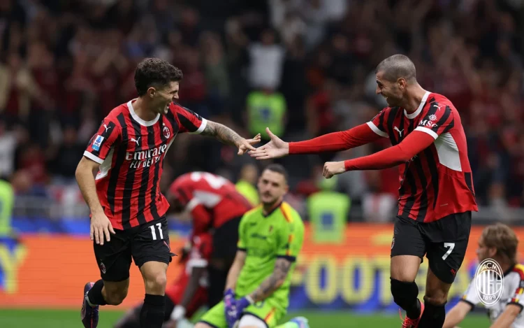 Christian Pulisic and Alvaro Morata AC Milan