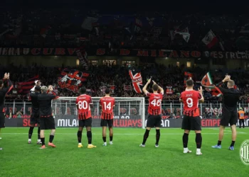 AC Milan players celebrating ميلان