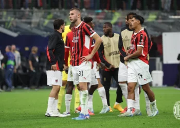 AC Milan Strahinja Pavlovic dejected