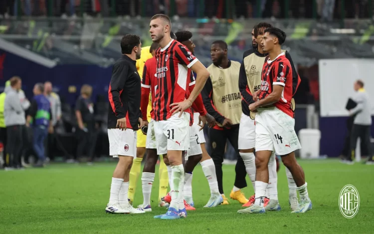 AC Milan Strahinja Pavlovic dejected