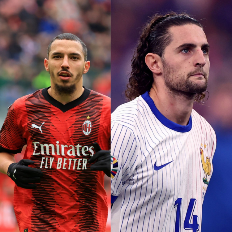 Ismael Bennacer (AC Milan via Getty Images) Adrien Rabiot (Getty Images)