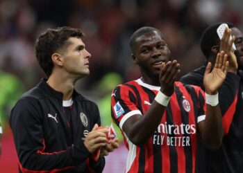 Yunus Musah and Christian Pulisic of AC Milan
