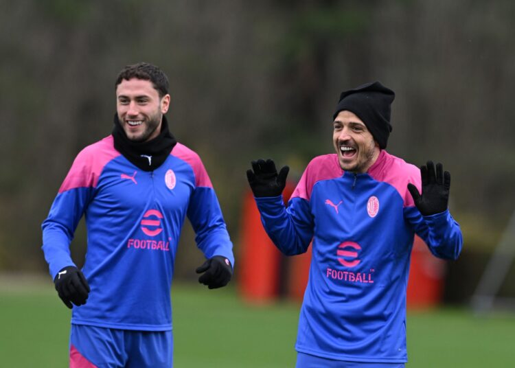 Davide Calabria and Alessandro Florenzi AC Milan