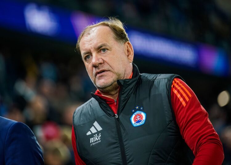 Slovan Bratislava's coach Vladimir Weiss