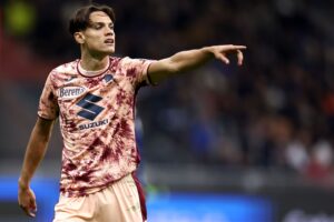 Samuele Ricci during a match against Inter Milan