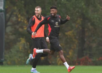 Emerson Royal and Strahinja Pavlovic AC Milan