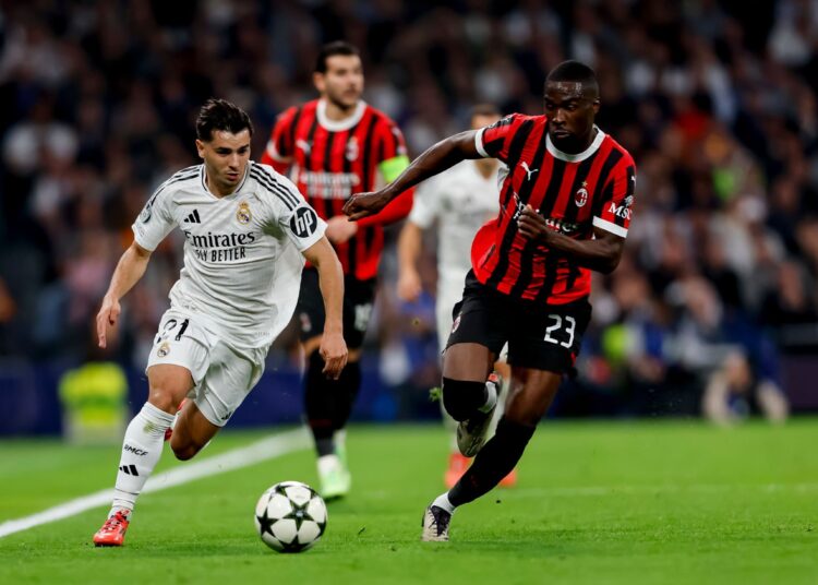 Brahim Diaz Real Madrid Fikayo Tomori AC Milan ميلان توموري براهيم دياز ريال مدريد