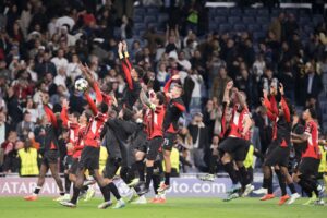 AC Milan players celebrate