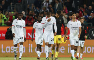 AC Milan players dejected vs Cagliari ميلان