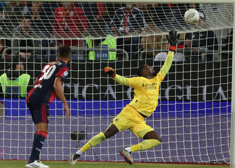 Cagliari score vs AC Milan
