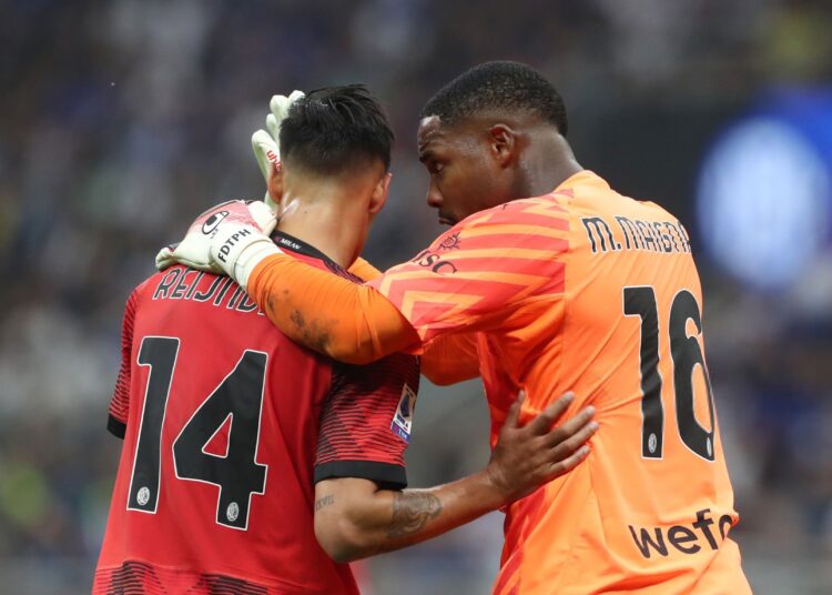 Tijjani Reijnders Mike Maignan AC Milan رايندرز مينيون ميلان