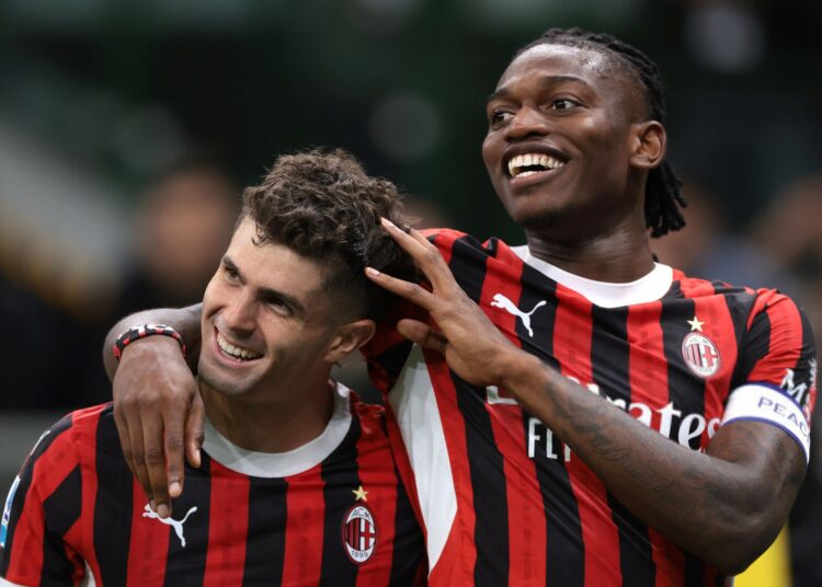 Christian Pulisic Rafael Leao AC Milan ميلان لياو بوليسيك