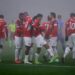 AC Milan players celebrate ميلان
