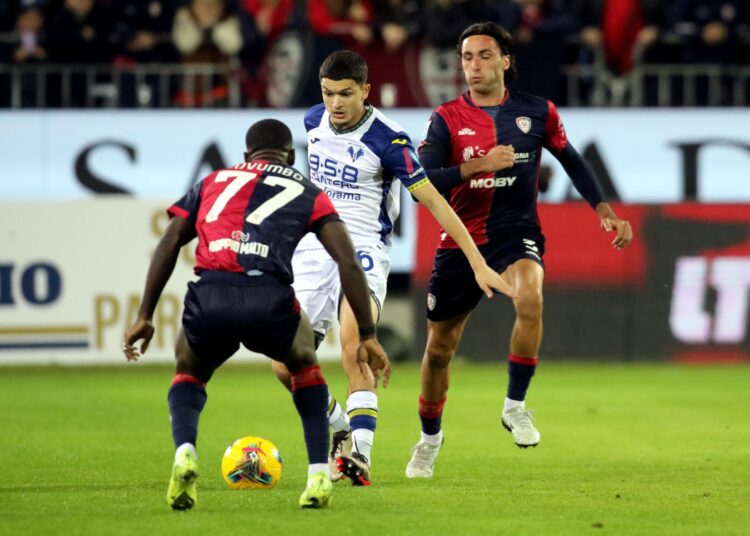 Reda Belahyane of Hellas Verona during match against Cagliari (Getty Images) بلحيان