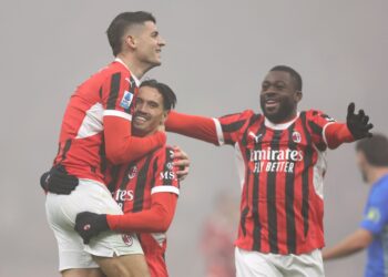 Tijjani Reijnders Youssouf Fofana Alvaro Morata AC Milan ميلان رايندرز يوسف فوفانا موراتا