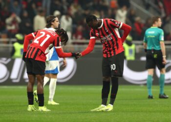 Samuel Chukwueze and Tammy Abraham of AC Milan ميلان أبراهام تشوكويزي