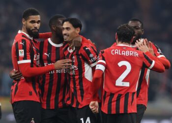 AC Milan players celebrating ميلان