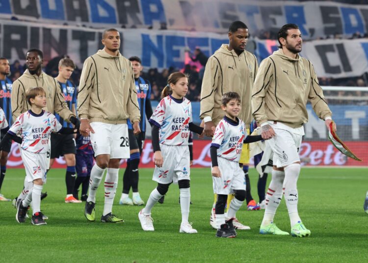 Theo Hernandez, Mike Maignan, Malick Thiaw, Yunus Musah AC Milan ميلان مينيون يونس موسى تشاو ثيو