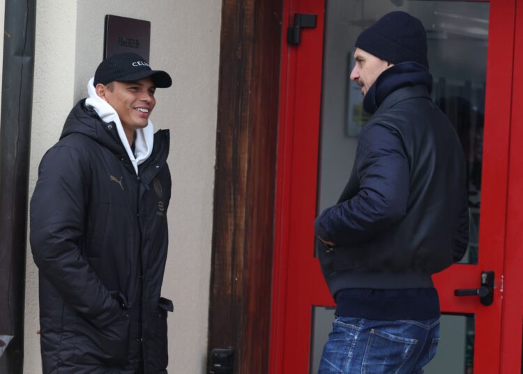Thiago Silva Zlatan Ibrahimovic تياغو سيلفا إبراهيموفيتش ميلان