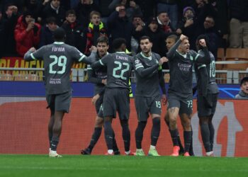 AC Milan players celebrating ميلان